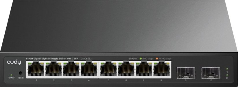 Cudy GS108ES2 8-PORTOWY + 2X SFP