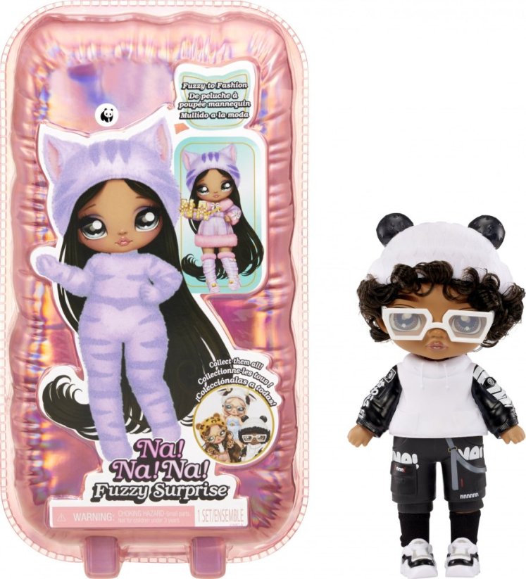 MGA Bábika Na! Na! Na! Panda Boy Miłe w dotyku Fuzzy Surprise