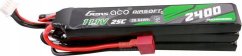 Gens Ace akumulátor Gens ace 25C 2400mAh 3S2P 11.1V NUNCHUCK 3X Airsoft Gun Lipo z konektorem Deans(T) Plug