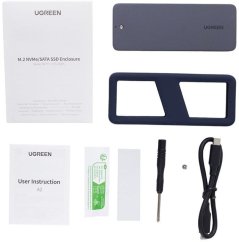 Ugreen Obudowa disku SSD UGREEN CM777, NVMe/SATA, 20Gbps, USB-C