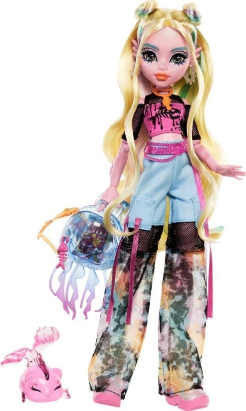 Mattel Monster High Lagoona Blue + zwierzątko (HXH75)