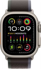 Apple Watch Ultra 2 GPS + Cellular, 49mm Koperta z tytanu z opaskš Trail w farbaze Modrým/Čiernym - M/L