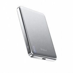 Prestigio BMX SolidSafe™ Air Titanium 10K Qi2 Wireless Magnetic Power Bank, Silver (BMX-B3-10-SI)