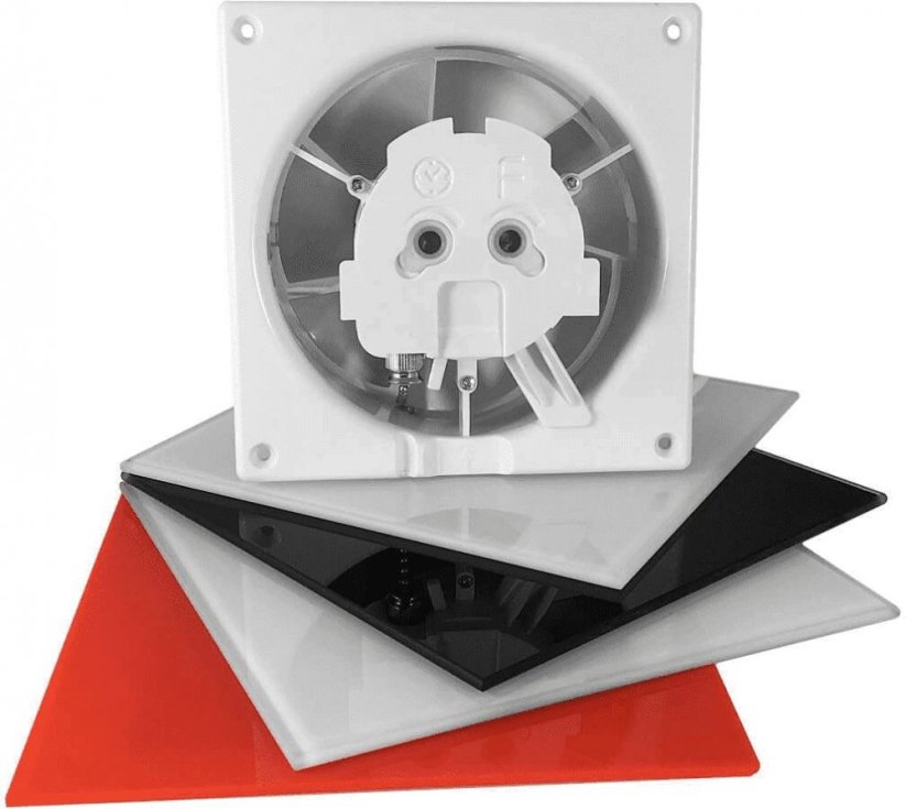 airRoxy ventilátor domowy ścienno-sufitowy dRim FI 100 HS BB, senzor wilgoci, łożysko kulkowe (01-064)