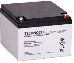 Technocell TCL26-12 TECHNOCELL akumulátor AGM 12V 26Ah