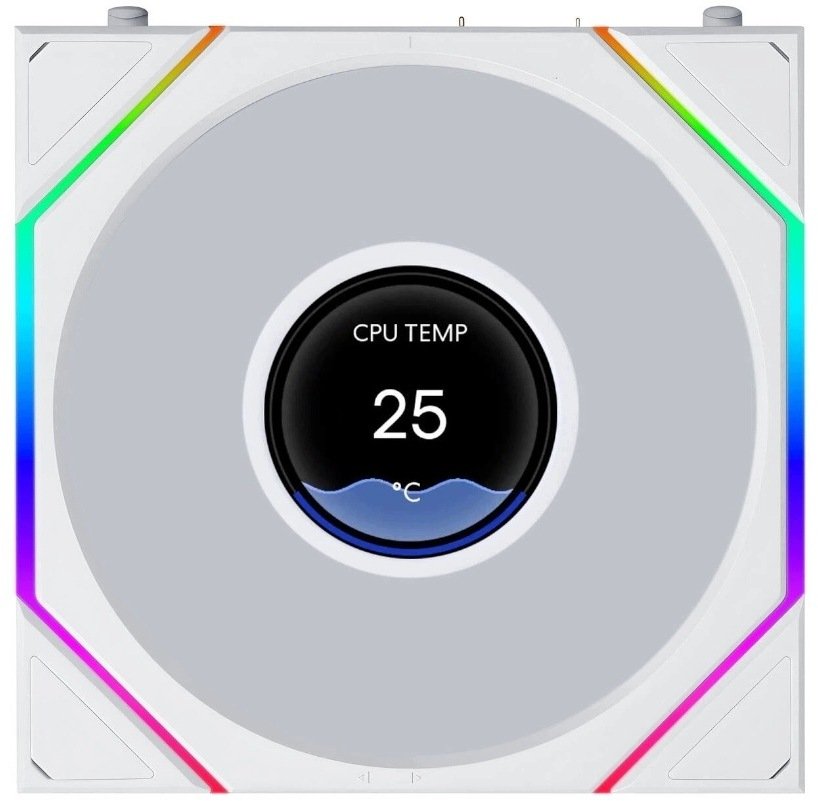 Lian Li Uni Fan TL LCD Flex Wireless ARGB PWM Reverse Blade 120mm White (G9F.12RTLLCD1F1W.00)