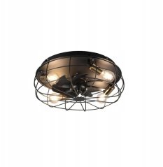 Trio Trio Trondheim fan lamp 48 cm, 4 x E27, matte black