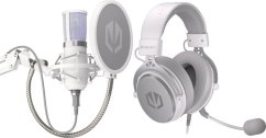 Endorfy Mikrofon Endorfy Solum Streaming Onyx White (EY1B005) + Słuchawki Viro Onyx White