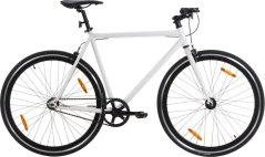 vidaXL Bicykel single speed, biało-Čierny, 700c, 55 cm Lumarko!