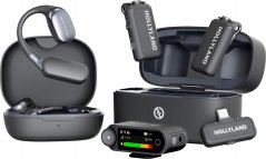 Hollyland LARK MAX 2 Ultimate Combo with OWS monitor headset + Camera RX + USB-C RX microphone system