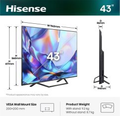 Hisense televízor43A7DS