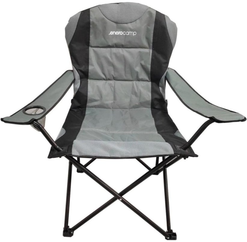 Royokamp Turistické kresloSKŁADANE LUX 60X60X105CM SZARO-čierne