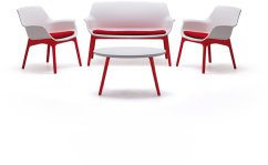 Keter Sada mebli záhradných Luxor Lounge Set Biely/Sivý 8003723090770 8003723090770 (8003723090770)