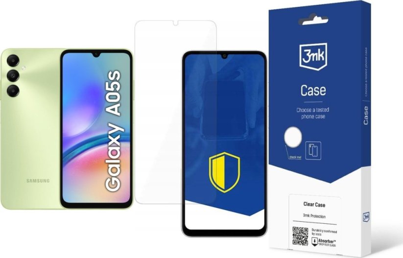 Samsung Galaxy A05s 4/64GB Zielony  (SM-A057GLGUEUE) + FlexibleGlass + Etui Clear Case