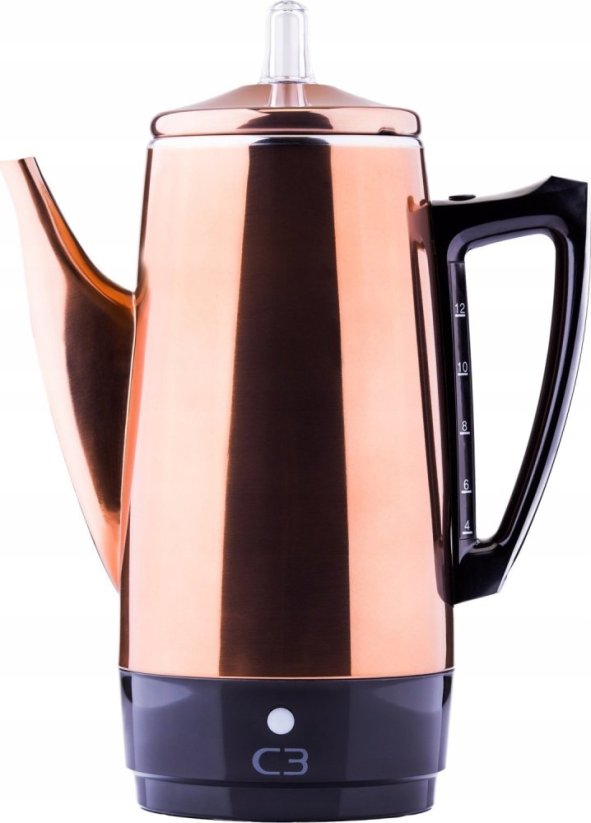 Melitta C3 Basic Percorokovor 12 cup, Copper color, Stainless Steel, Electric coffee percorokovor, 1.8 L, Ground coffee, 875 W, Stainless steel