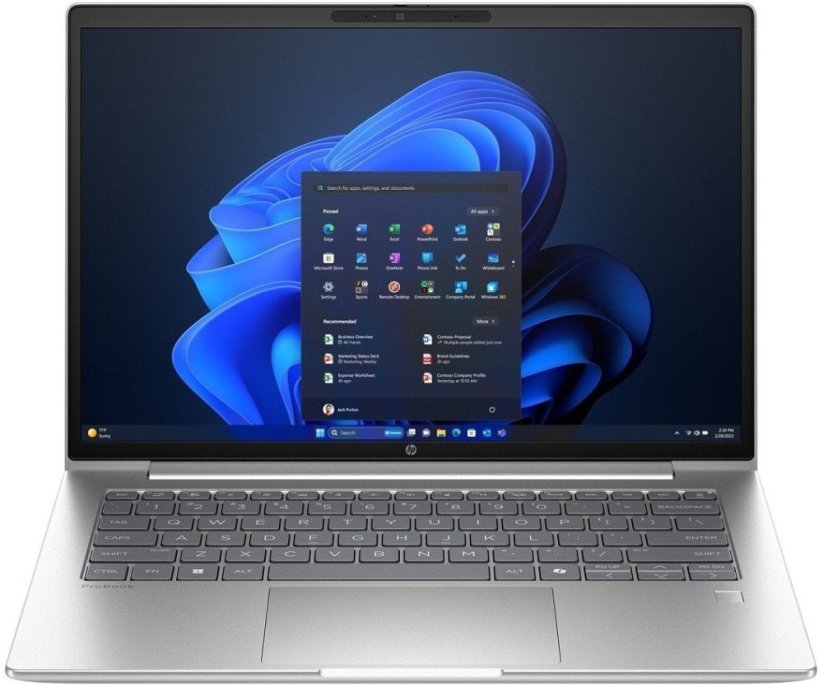 HP HP ProBook 4 G1i Notebook AI - 177deg-Scharnierdesign - Intel Core Ultra 7 255U / 2 GHz - Win 11 Pro - Intel Graphics - 16 GB RAM - 512 GB SSD NVMe - 35.6 cm (14") IPS 1920 x 1200 - Wi-Fi 7, Bluetooth - Pike Silver Aluminium - kbd: Deutsch