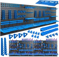 Geko Tablica warsztatowa na narzędzia – Sada 8 paneli 2304×780mm + 128 akcesoriów (1) (5903418307219)