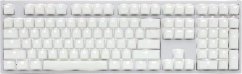 Ducky Ducky One 2 White Edition PBT Gaming Tastatur, MX-Black, weiße LED - weiß