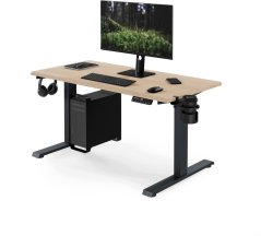 Jan Nowak Elektryczne z regulacją wysokości ergonomiczne Antracitovýowe/dub sonoma,1200x600 mm: ARIA (5907367517507)
