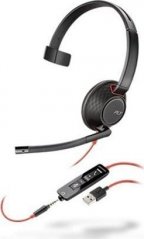 Plantronics Poly Headset Blackwire C5210 monaural USB-A & 3,5 mm