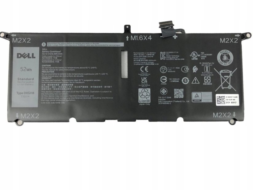 Dell Battery, 52WHR, 4 Cell,