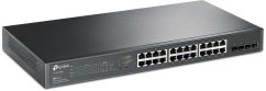 TP-Link JetStream łącza sieciowe zarządzany L2/L2+ Gigabit Ethernet (10/100/1000) Obsługa PoE 1U Čierny (TL-SG2428P)