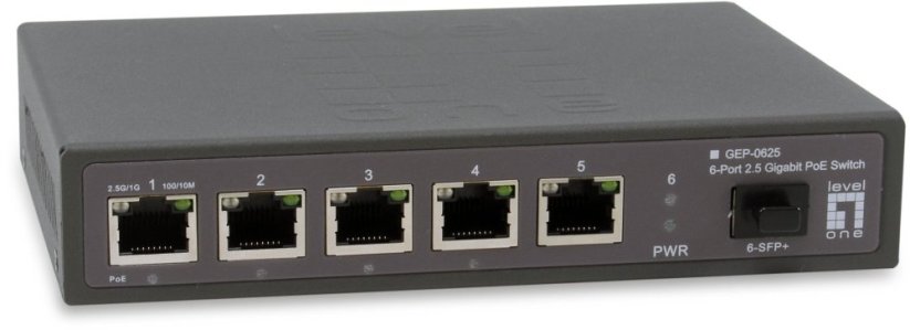 LevelOne LevelOne Switch  6x GE GEP-0625 2.5GbE       57W   8xPoE+ sw