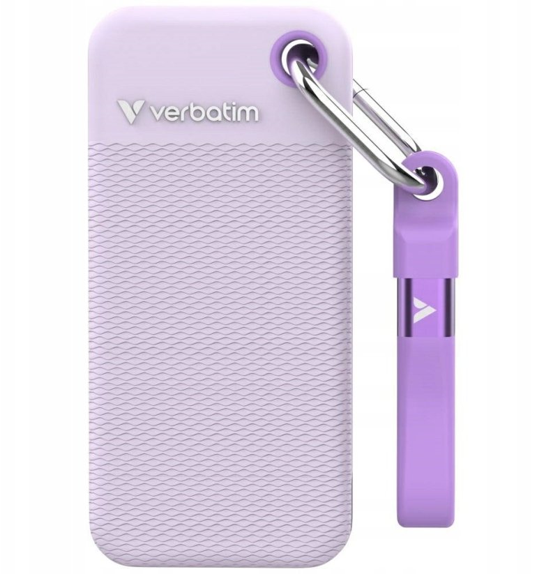 Verbatim External Drive Verbatim Pocket SSD 1TB USB-C 3.2 gen.2 white-purple 32322