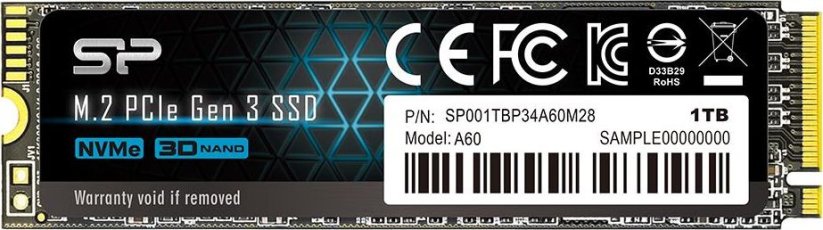 Silicon Power P34A60 1TB M.2 2280 PCI-E x4 Gen3 NVMe (SP001TBP34A60M28)