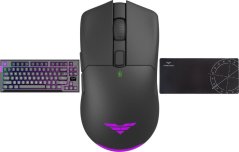 PREYON Klawiatura PREYON SILENT CLAW TKL Yellow + Mysz PREYON Owl Wireless + Podkładka PREYON Falcon Speed XL