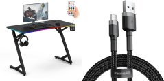 SENSE7 Volt RGB 120 czarne + kabel usb