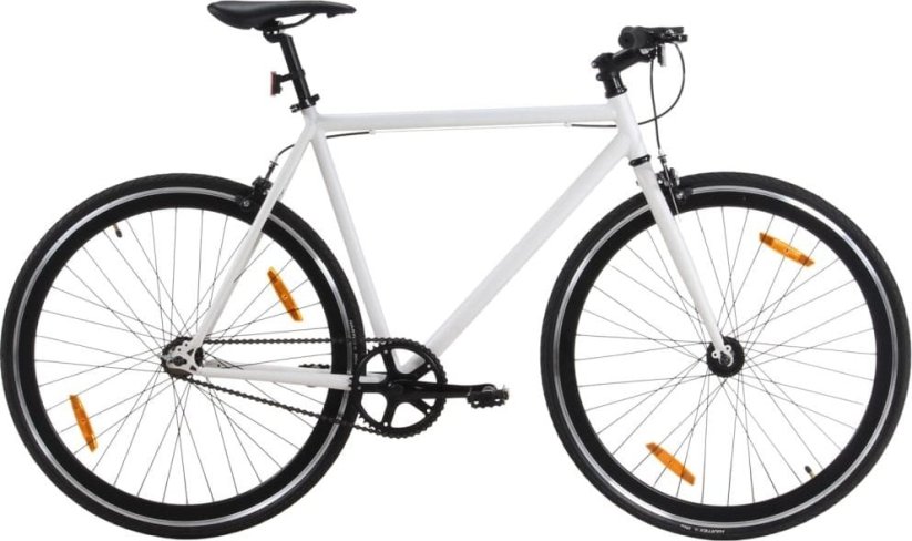 vidaXL Bicykel single speed, biało-Čierny, 700c, 55 cm Lumarko!