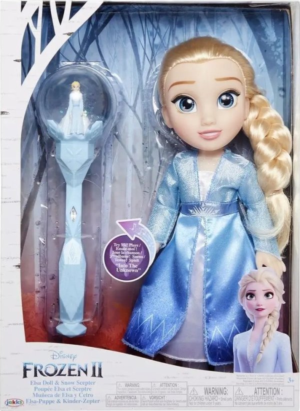Jakks Pacific Disney Frozen 2 Toddler Doll Travel and Scepter, Asst.