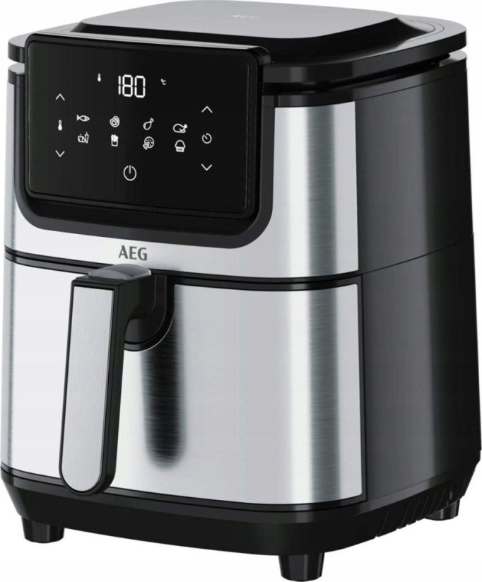 AEG AEG AF6-1-4ST, Hot air fryer, 3.5 L, 80 °C, 200 °C, Single, Black, Stainless steel