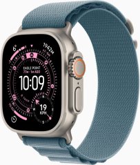 Apple Watch Ultra 3 GPS + Cellular 49mm Natural Titanium / Alpine Loop S Modrý  (MEWK4QF/A)