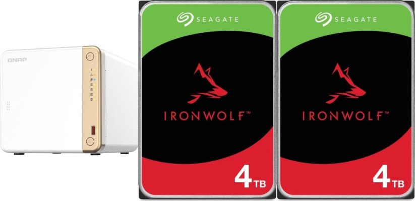 Qnap TS-462-4G + 2x Seagate IronWolf 4TB (ST4000VN006)