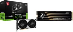 MSI GeForce RTX 4070 Ti SUPER 16G VENTUS 2X OC + Spatium M480 Pro 1TB M.2 2280 PCI-E x4 Gen4 NVMe