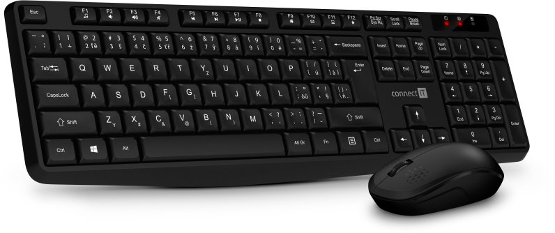 Connect IT CONNECT IT Set Klávesnice+myš OfficeBase Wireless Combo, bezdrátová, černá
