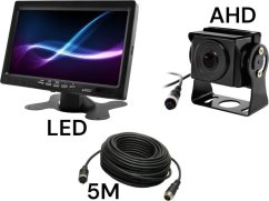Nvox Monitor samochodowy lcd 7 cali 12/24v kabel 5m oraz kamera cofania 4pin Sada ahd