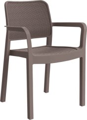 Allibert Fotele ogrodowe plastikowe SAMANNA - cappuchino