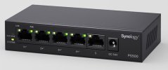 Synology Prepínač sieťový Nie zarządzany L2 Gigabit Ethernet (10/100/1000) Obsługa PoE Desktop Čierny (PS500)