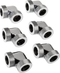 Raijintek Pelias D140906, 14mm, 90 Grad Adapter - 6er-Pack, silber