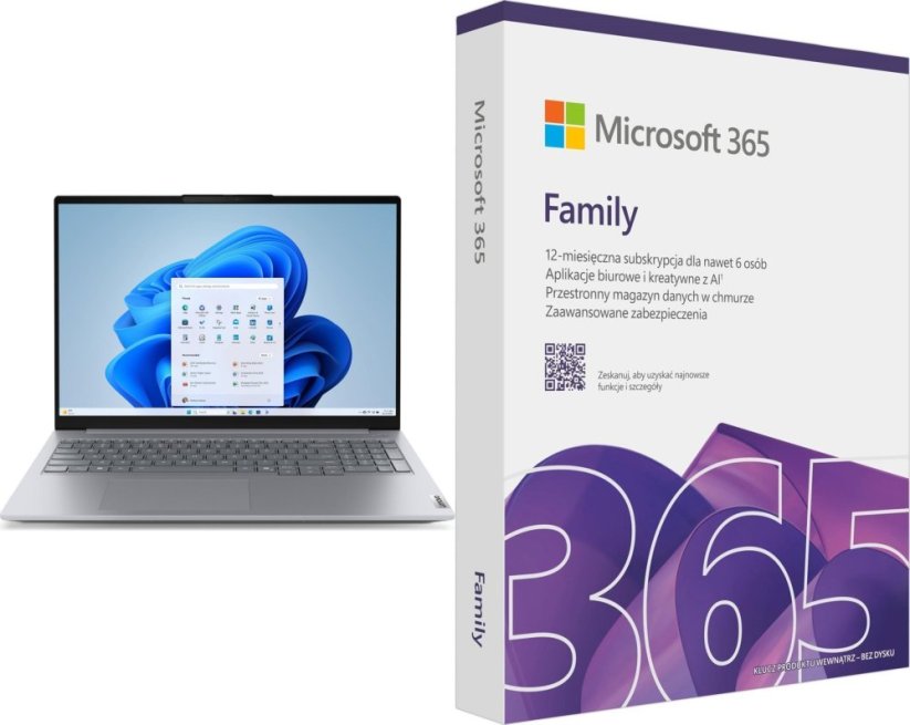 Lenovo Laptop Lenovo ThinkBook 16 G8 IRL i5-13420H / 16 GB / 512 GB / W11 Pro (21SH00JMPB) + Microsoft 365 Family PL