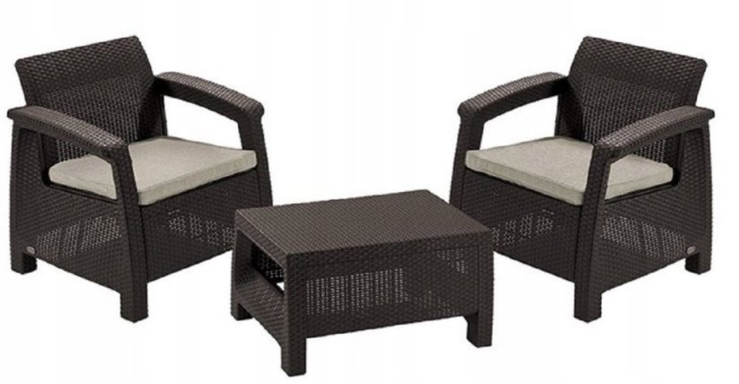 Gardena Garden furniture set Corfu Weekend brown 8711245158273
