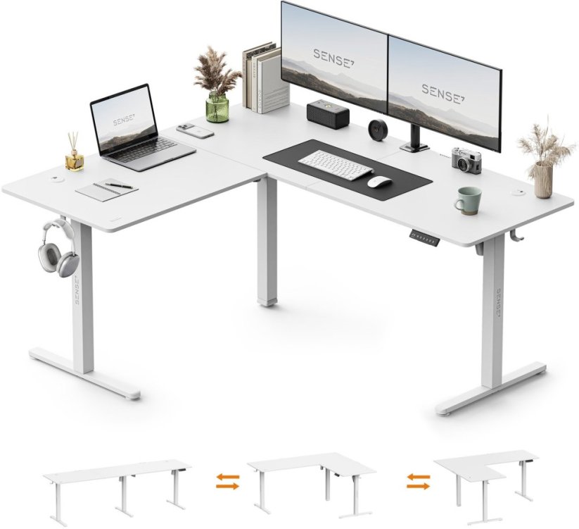 SENSE7 Nojo Light Corner Białe 160 cm x 140 cm White