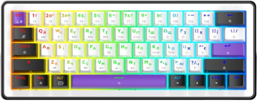 Hellyberry (Powered by Hator) HK60WL Bezdrôtová klawiatura do gier ENG/UA/RU HK60WL (8721325992444)