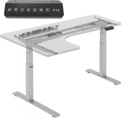 Ergo Office Biurko elektryczne narożne bez brokovu  Ergo Office, do práce stojąco-siedzącej, max. 125kg max. výška  1280mm, ER-432
