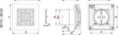 AWENTA ventilátor łazienkowy WPAB110ZT Pulsar fi100mm 110 m3/h 9W 230V z Prepínačiem czasowym i zaworem zwrotnym Biely