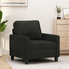 vidaXL vidaXL Fotel, Čierny, 60 cm, obity tkaniną