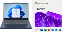 Lenovo IdeaPad Slim 3 15ARP10 Ryzen 5 150 / 16 GB / 512 GB / W11 (83K700HKPB) + Microsoft 365 Family ML